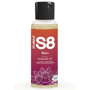 Stimul8 S8 Relax Massageolie Groene Thee & Sering 125 ml Stimul8 S8 Relax Massageolie Groene Thee & Sering 125 ml - Afbeelding 1