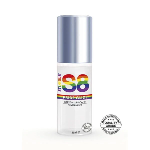 Stimul8 S8 Glide Pride glijmiddel op waterbasis 125 ml
