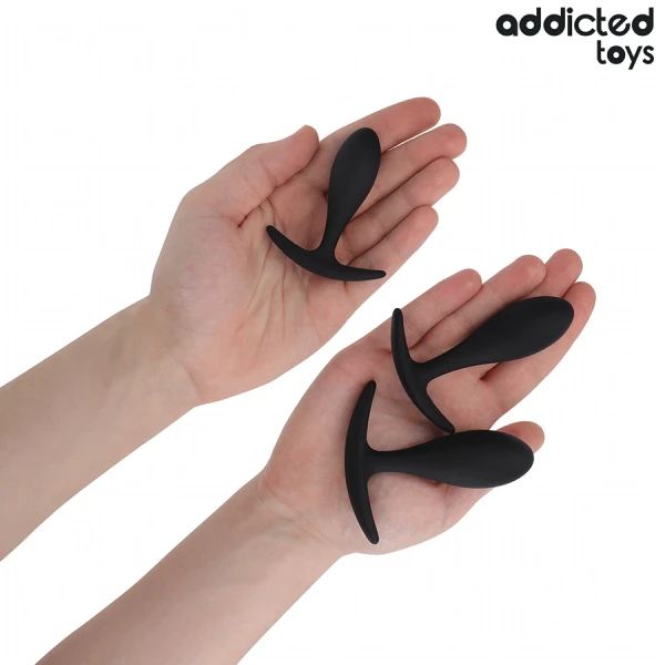 Addicted Toys 3er-Set Anaalpluggen van medisch siliconen, klein tot groot