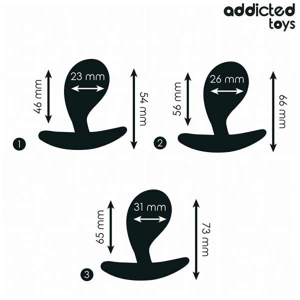 Addicted Toys Anaalplugset 3-delig voor beginners tot gevorderden