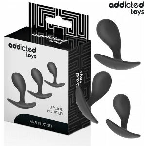 Addicted Toys Analplug-Set 3-teilig für Anfänger bis Fortgeschrittene