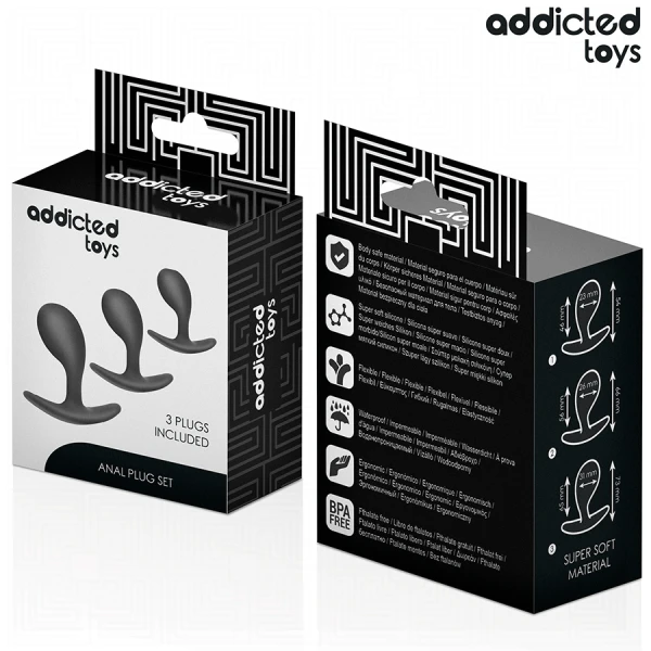 Addicted Toys Anaalplugset 3-delig voor beginners tot gevorderden