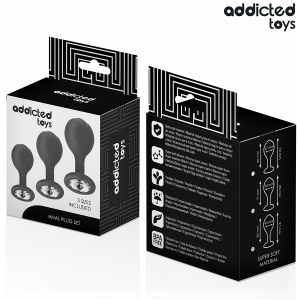 Addicted Toys 3er-Set Anaalpluggen met Juweel, medisch siliconen, drie maten Addicted Toys 3er-Set Anaalpluggen met Juweel, medisch siliconen, drie maten - Afbeelding 7