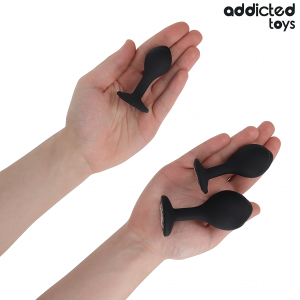 Addicted Toys 3er-Set Anaalpluggen met Juweel, medisch siliconen, drie maten Addicted Toys 3er-Set Anaalpluggen met Juweel, medisch siliconen, drie maten - Afbeelding 5
