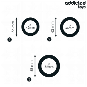 Addicted Toys Penisringen van siliconen plat, set van 3 Addicted Toys Penisringen van siliconen plat, set van 3 - Afbeelding 4