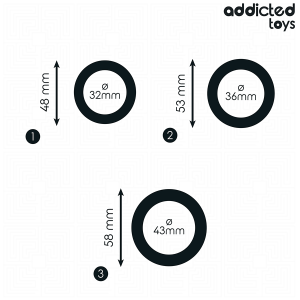 Addicted Toys Penisring-set met drie maten Addicted Toys Penisring-set met drie maten - Afbeelding 4