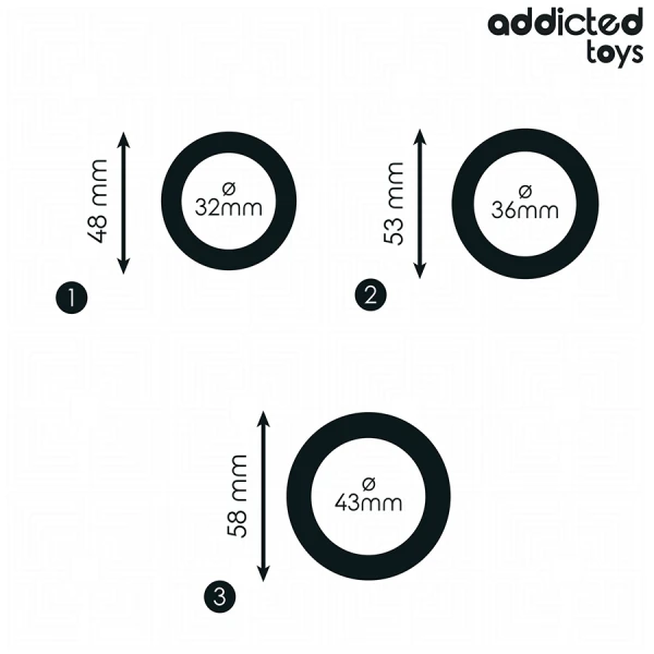 Addicted Toys Penisring-set met drie maten