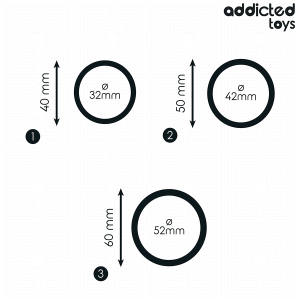 Addicted Toys Penisring-Set met drie maten Model 2 Addicted Toys Penisring-Set met drie maten Model 2 - Afbeelding 4