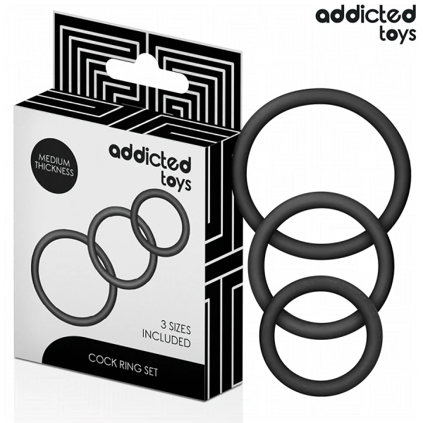 Addicted Toys Penisring-Set met drie maten Model 2