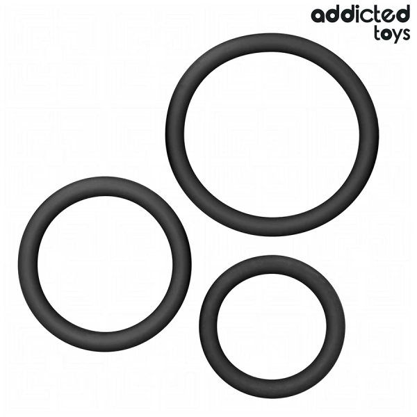 Addicted Toys Penisring-Set met drie maten Model 2