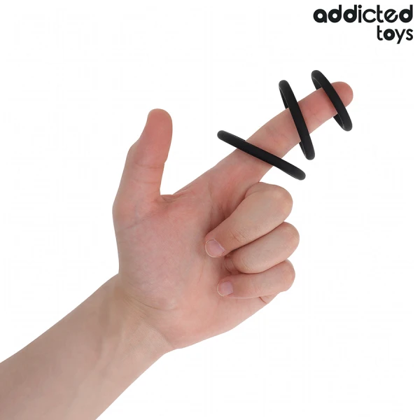 Addicted Toys Penisring-Set met drie maten Model 2