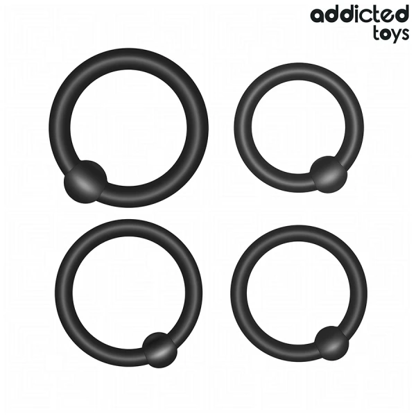 Addicted Toys Druckring-Set aus Silikon mit vier Größen