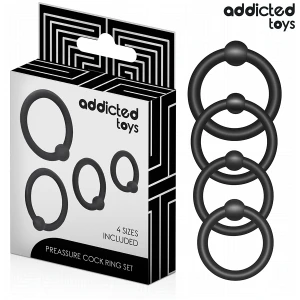 Addicted Toys Drukringset van siliconen met vier maten