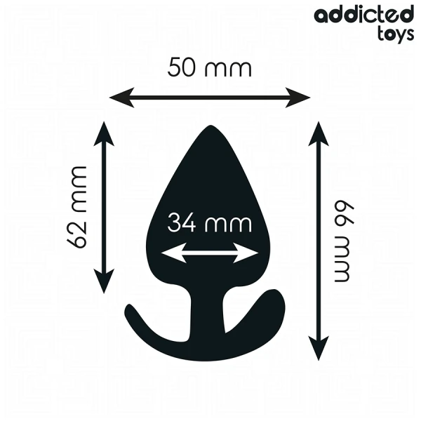 Addicted Toys Anaalplug maat M 66 mm medische siliconen