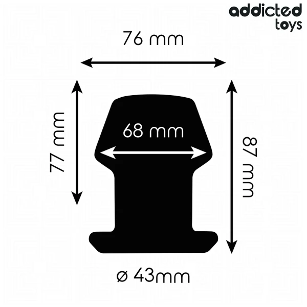 Addicted Toys Hohl-Analplug Extrem Maat M 8,7 cm