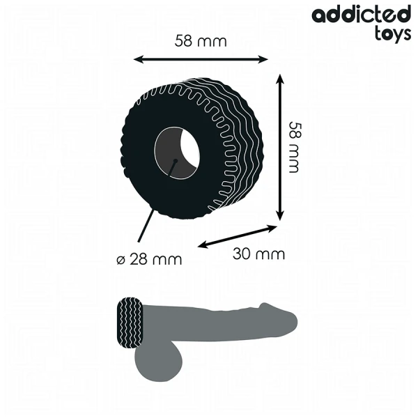 Addicted Toys Extra Dikke Cockring voor een stevige erectie 30mm