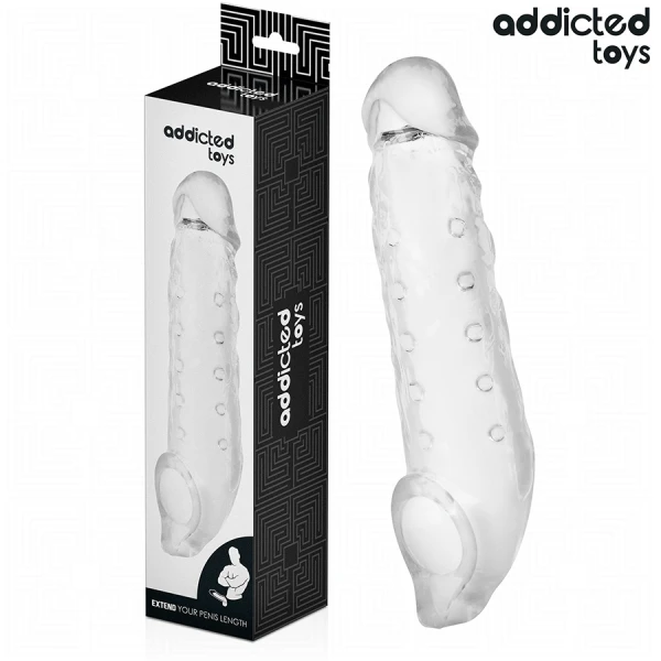 Addicted Toys Penisverlängerung transparent Maat S 23 cm