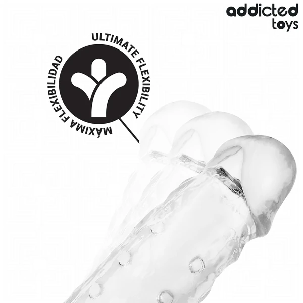 Addicted Toys Penisverlängerung transparent Maat S 23 cm