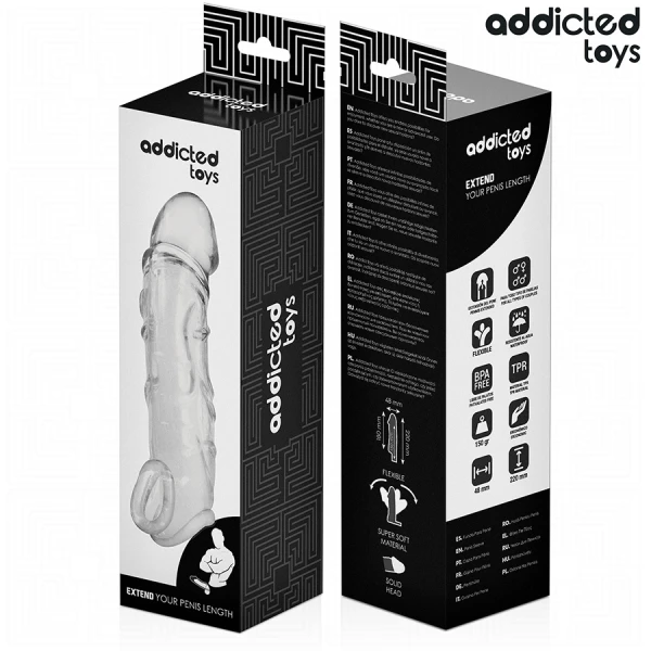 Addicted Toys Penisverlängerung transparent 22 cm Addicted Toys Penisverlängerung transparent 22 cm