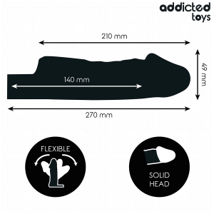 Addicted Toys Penishuls transparant maat M 27 cm Addicted Toys Penishuls transparant maat M 27 cm - Afbeelding 4
