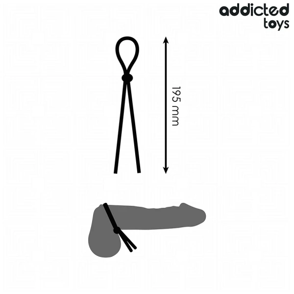 Addicted Toys Silicone Penisring met Enkele Lus, 195 mm