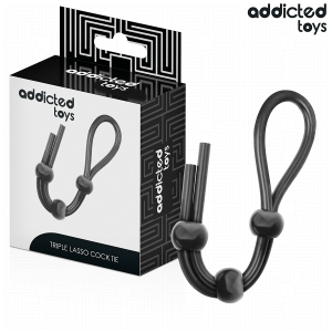 Addicted Toys Silicone Penis Ring Triple Loop with Ball, 195 mm Addicted Toys Silicone Penis Ring Triple Loop with Ball, 195 mm - Image 1