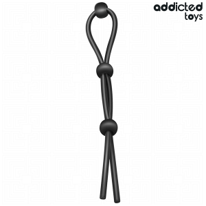Addicted Toys Silicone Penis Ring Triple Loop with Ball, 195 mm Addicted Toys Silicone Penis Ring Triple Loop with Ball, 195 mm - Image 2