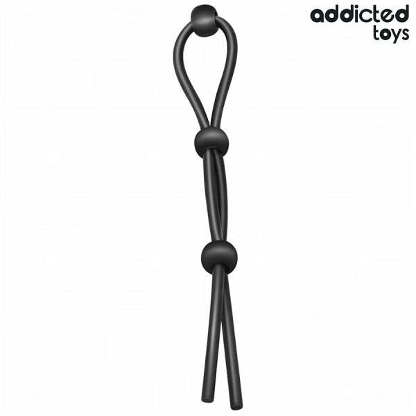 Addicted Toys Silicone Penis Ring Triple Loop with Ball, 195 mm