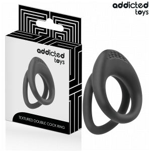 Addicted Toys Double Penis Ring with Texture, 72 mm Addicted Toys Double Penis Ring with Texture, 72 mm - Image 1