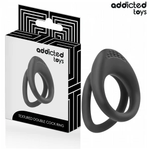 Addicted Toys Doppel-Penisring mit Struktur, 72 mm