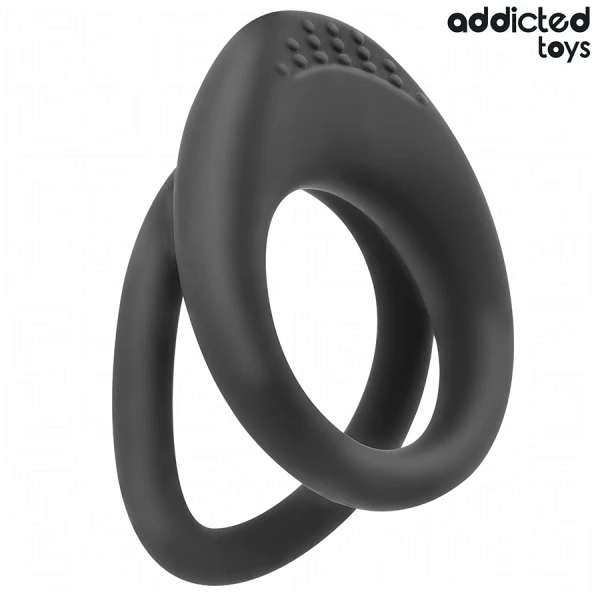 Addicted Toys Double Penis Ring with Texture, 72 mm Addicted Toys Double Penis Ring with Texture, 72 mm