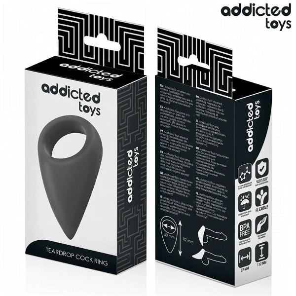 Addicted Toys Penisring in druppelvorm voor langdurigere erectie