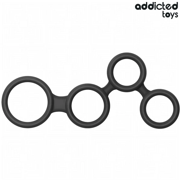 Addicted Toys Penisring met balverdelers voor gerichte stimulatie Addicted Toys Penisring met balverdelers voor gerichte stimulatie