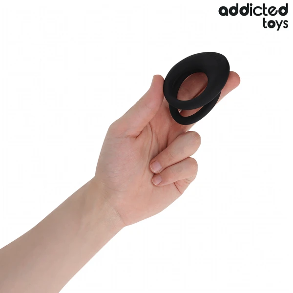 Addicted Toys Double Penis Ring with Texture, 72 mm Addicted Toys Double Penis Ring with Texture, 72 mm