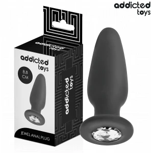 Addicted Toys Analplug mit Juwel Größe S 8,8 cm