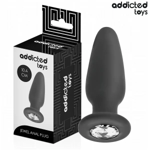 Addicted Toys Analplug mit Juwel Größe M 10,4 cm