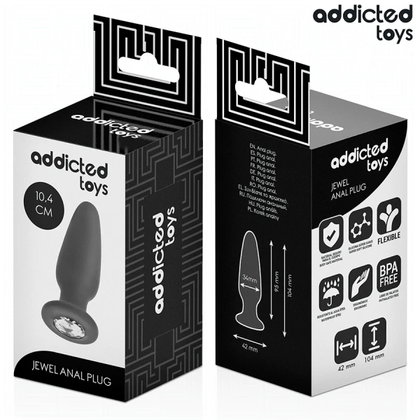 Addicted Toys Analplug mit Juwel Größe M 10,4 cm Addicted Toys Analplug mit Juwel Größe M 10,4 cm