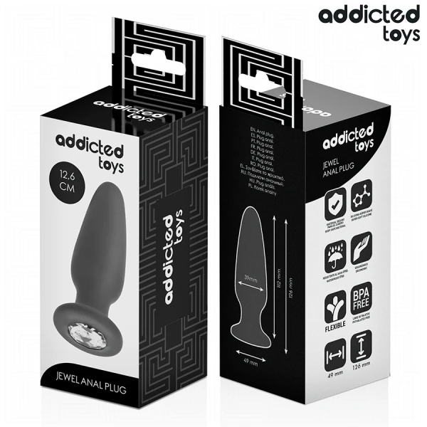 Addicted Toys Anaalplug met Juweel Maat L 12,6 cm Addicted Toys Anaalplug met Juweel Maat L 12,6 cm