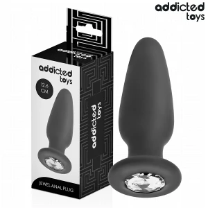 Addicted Toys Analplug mit Juwel Größe L 12,6 cm
