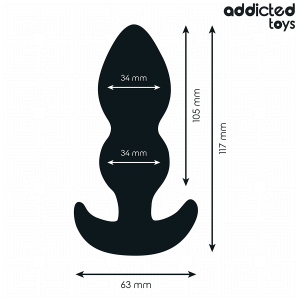 Addicted Toys Anaalplug Maat L 11,7 cm met kogeldesign Addicted Toys Anaalplug Maat L 11,7 cm met kogeldesign - Afbeelding 4