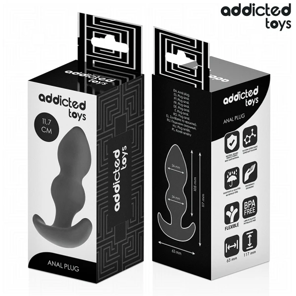 Addicted Toys Anaalplug Maat L 11,7 cm met kogeldesign Addicted Toys Anaalplug Maat L 11,7 cm met kogeldesign