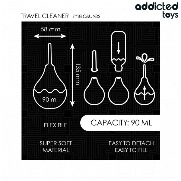 Addicted Toys Analdouche Reisemaat S 90 ml Addicted Toys Analdouche Reisemaat S 90 ml