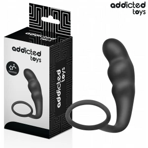 Addicted Toys Analplug mit Ring Modell 4 aus medizinischem Silikon