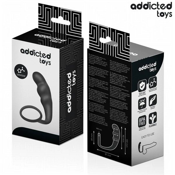 Addicted Toys Anaalplug met Ring Model 4 van medisch siliconen