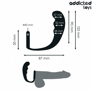 Addicted Toys Anaalplug met Ring Model 4 van medisch siliconen Addicted Toys Anaalplug met Ring Model 4 van medisch siliconen - Afbeelding 4