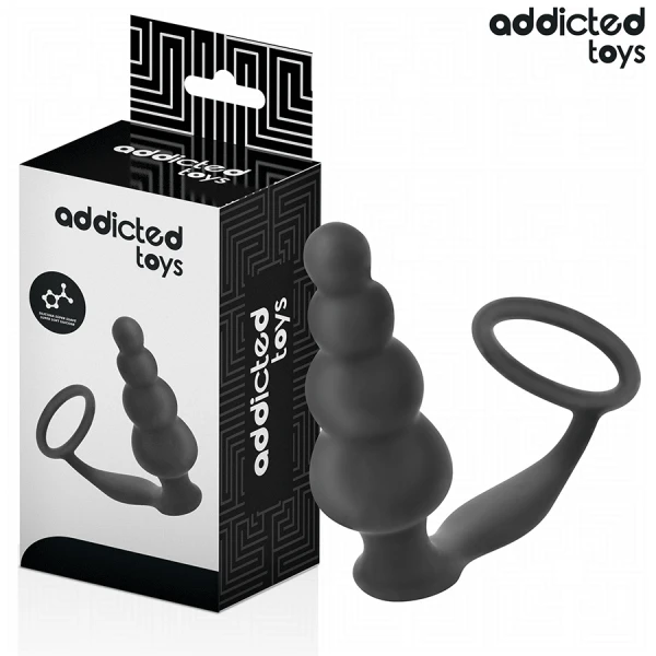 Addicted Toys Anaalplug met Ring Model 5, medisch siliconen