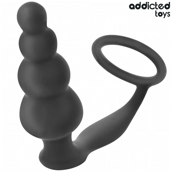 Addicted Toys Anaalplug met Ring Model 5, medisch siliconen