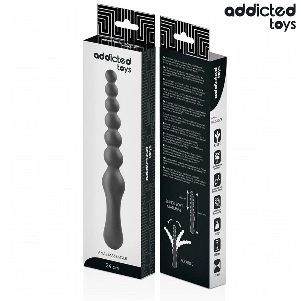 Addicted Toys Analmassagegerät mit progressivem Design, medizinisches Silikon Addicted Toys Analmassagegerät mit progressivem Design, medizinisches Silikon