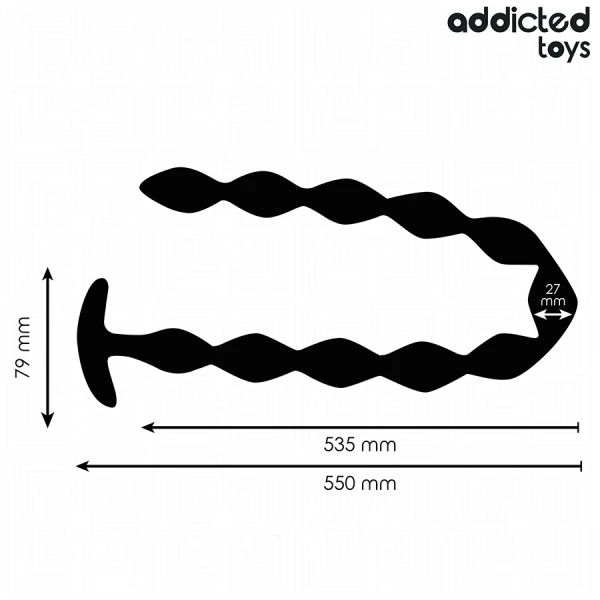 Addicted Toys Extra Lange Anaalplug van medisch siliconen