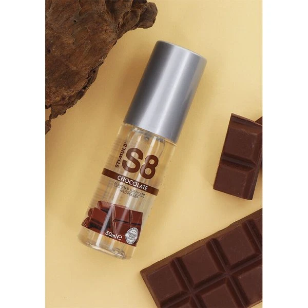 Stimul8 S8 Glijmiddel met chocoladesmaak, op waterbasis, 50 ml Stimul8 S8 Glijmiddel met chocoladesmaak, op waterbasis, 50 ml